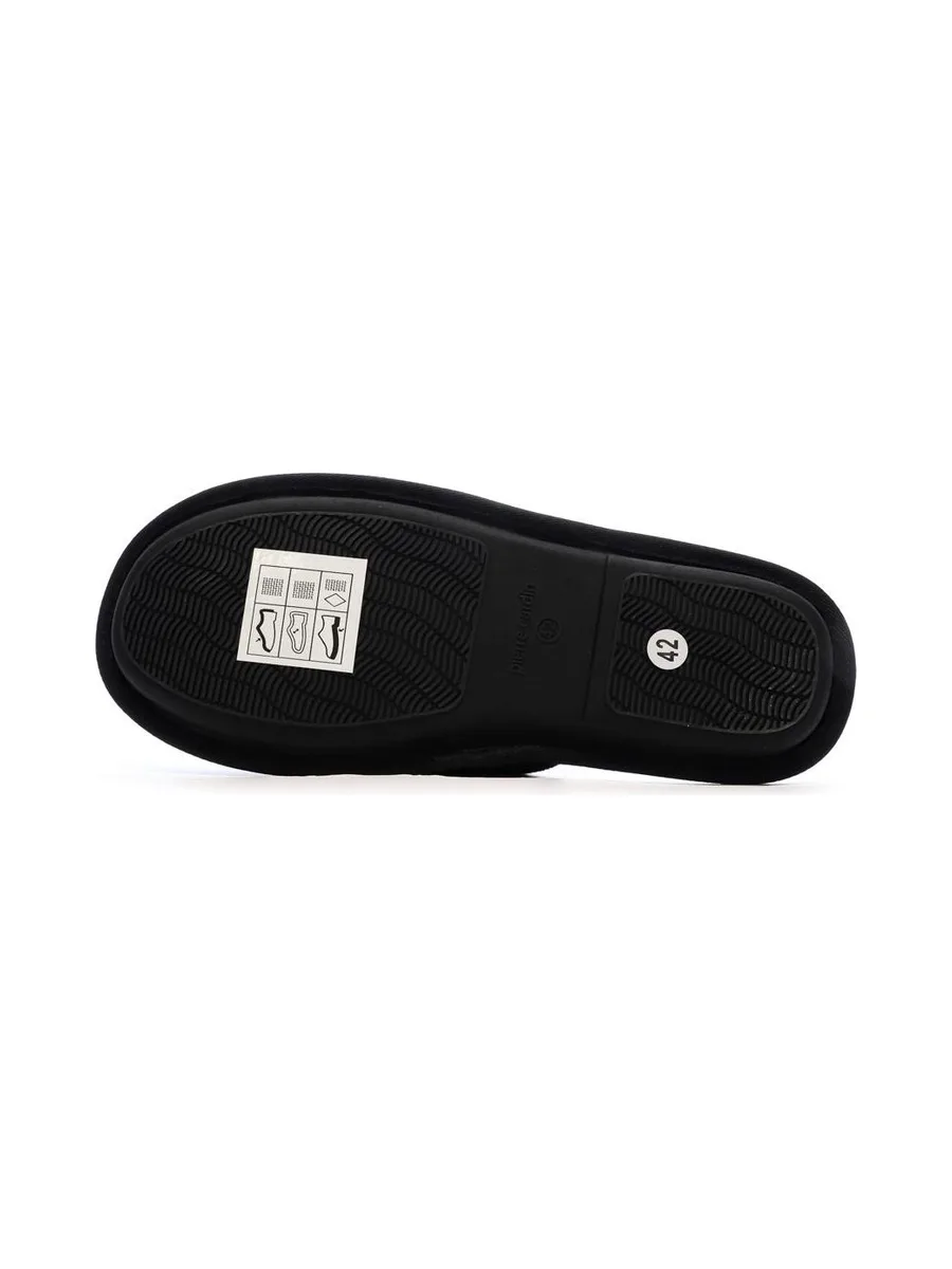 Chaussons Noir Homme Pierre Cardin Bouclettes 4