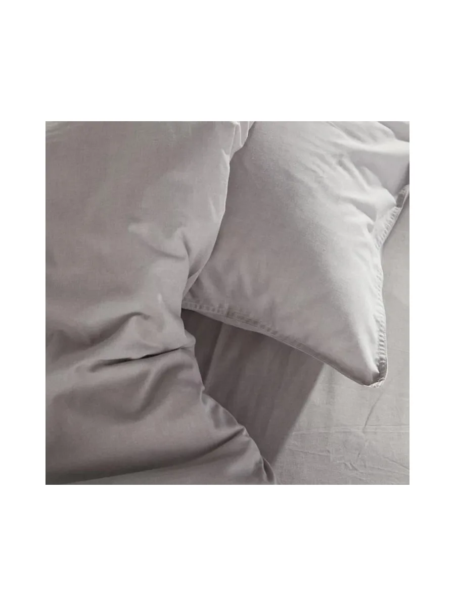 Parure de Lit unie en coton gris mastic Today 220x240 3