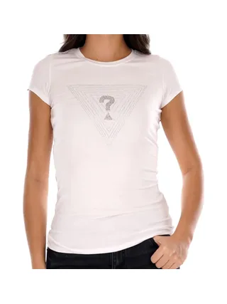 T-shirt Blanc Femme Guess Maze 1