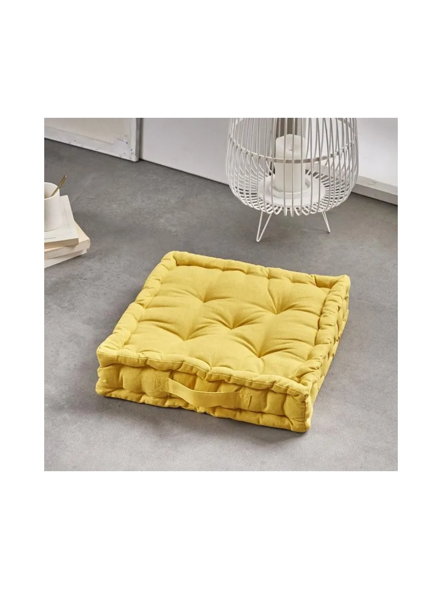 Coussin de Sol Jaune Today 40x40x10cm 3