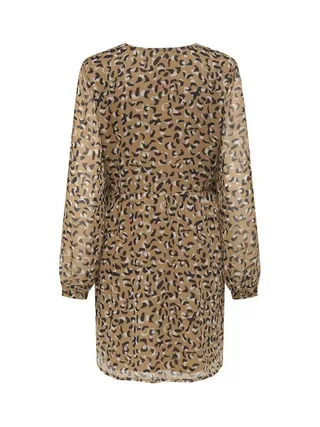 Robe Beige/Orange Femme Only Button 2