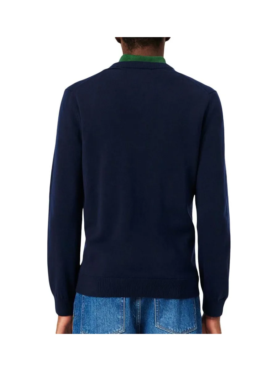 Pull Col V Marine Homme Lacoste 3