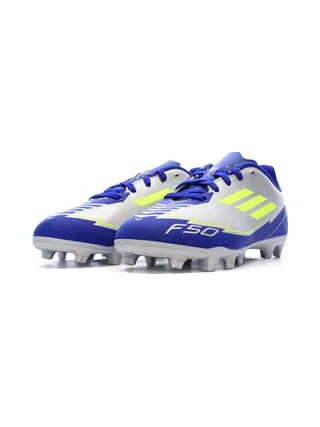 Chaussures de football Bleu/Gris Argent Garçon Adidas F50 Club 6