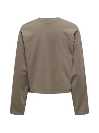 T-Shirt Manches Longues Marron Femme JDY Washed 2