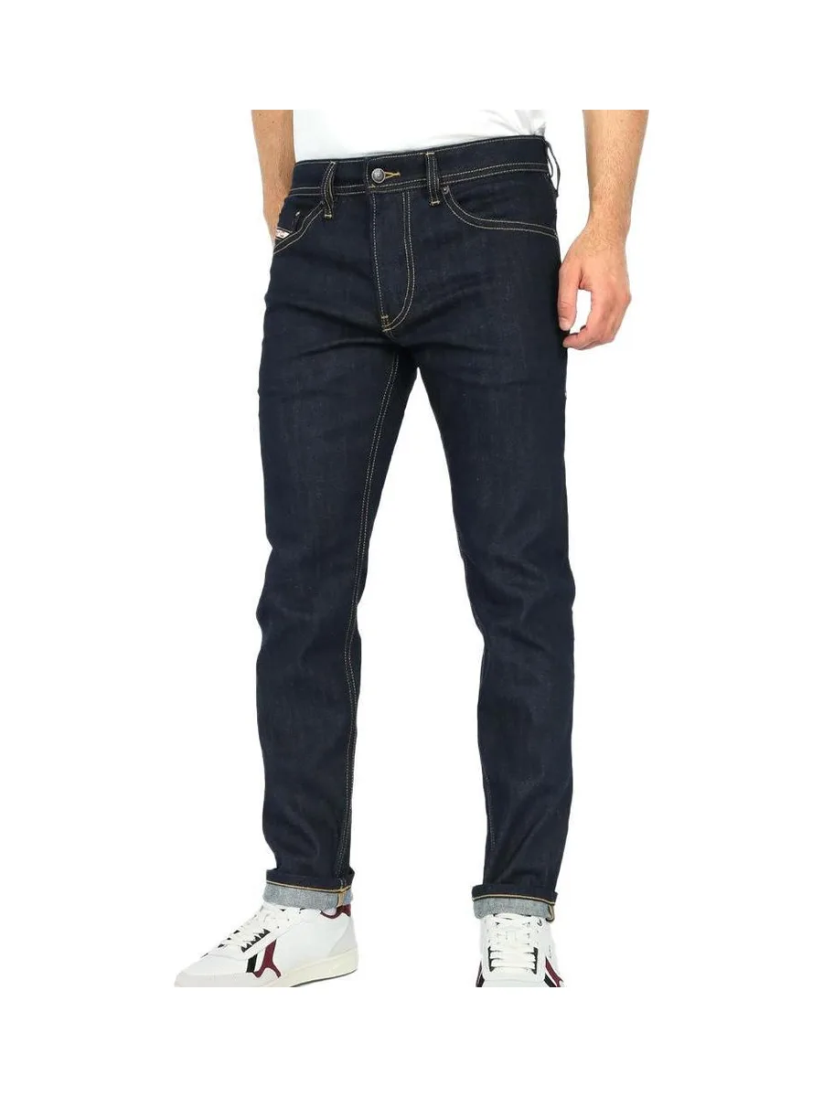 Jean Slim Bleu Foncé Homme Diesel Pantaloni 2