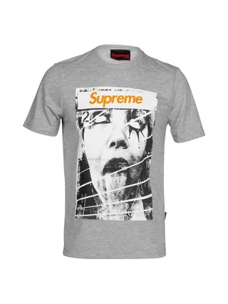 T-shirt Gris Homme Supreme Grip Magazine 1