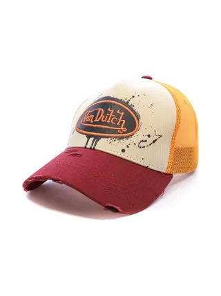 Casquette Beige/Bordeaux Adulte Von Dutch TAG 1