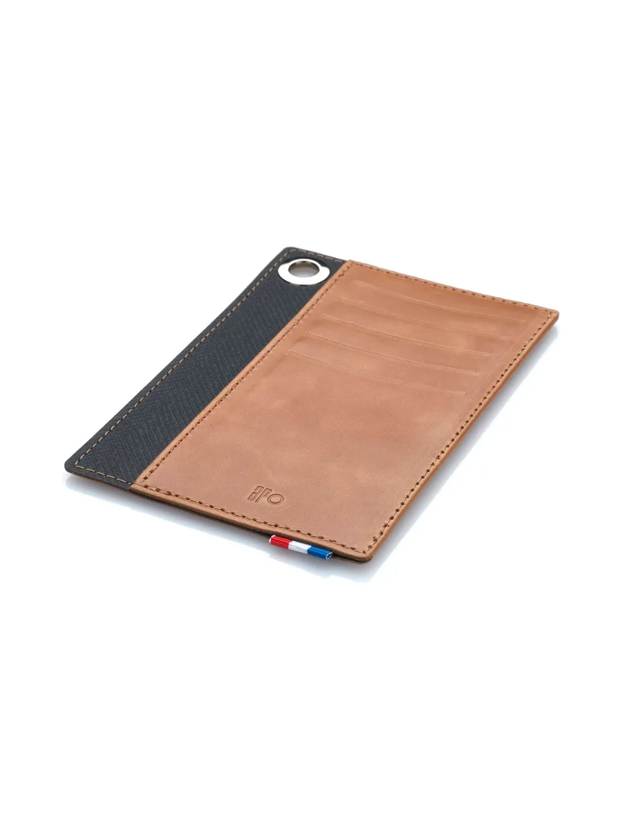 JOCE - Porte-cartes vertical à poche en liège - Naturel 57