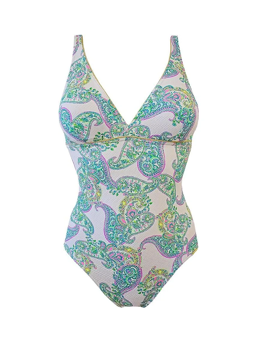 Maillot de bain Vert/Blanc/Rose Femme Grain de Sable Naka 1