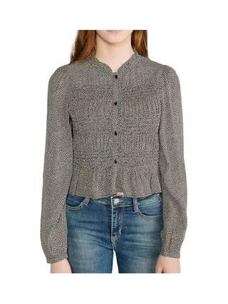 Chemise Manches Longues Noir/Beige Fille Le Temps Des Cerises Izzy 1
