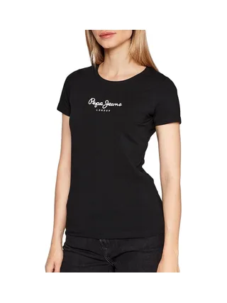 T-shirt Noir Femme Pepe Jeans New Virginia 1