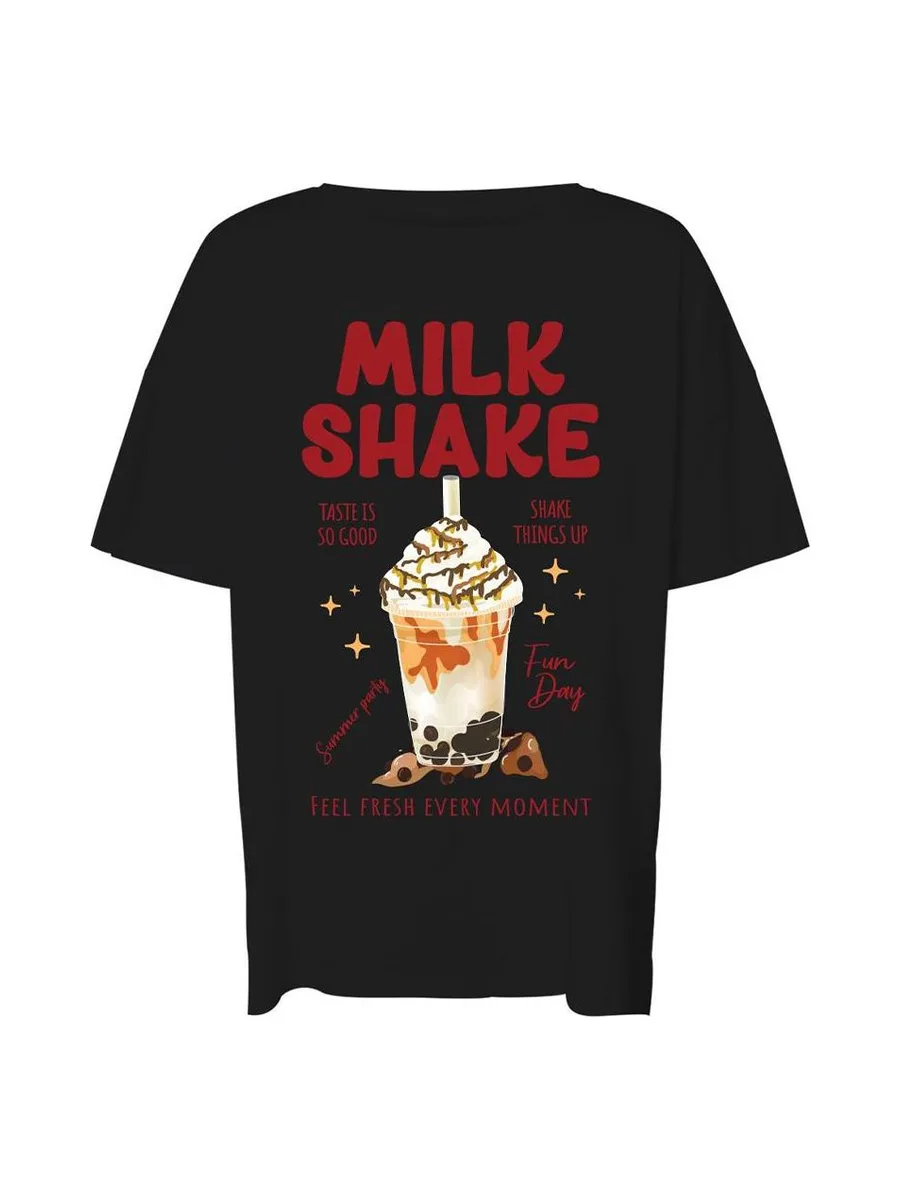 T-shirt Noir Femme Noisy May Pizza 2