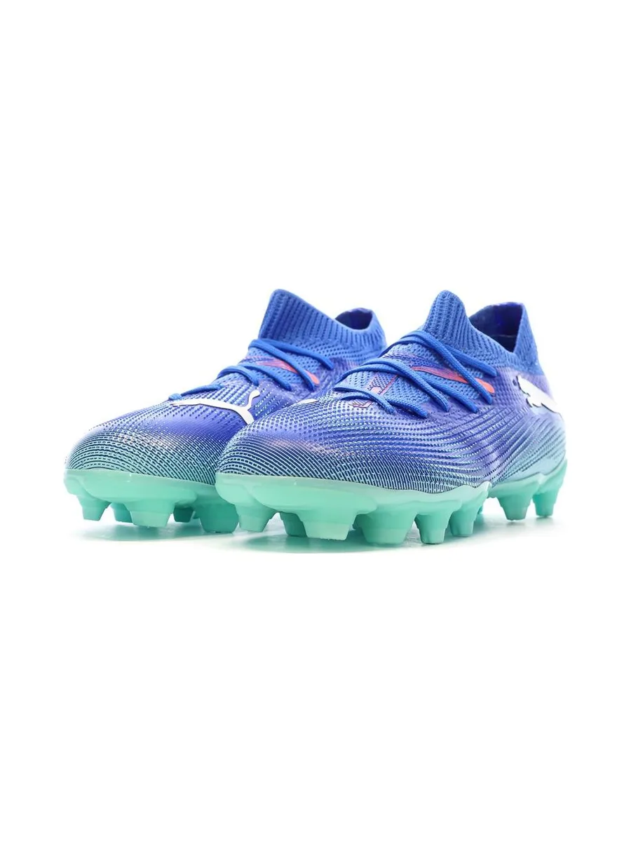 Chaussures de Foot Bleues Enfant Puma Future 7 Match FG/AG 7