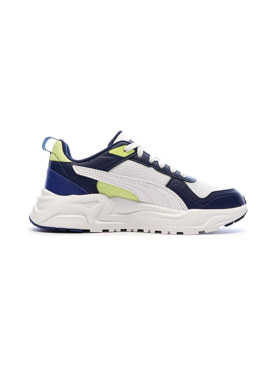 Baskets Blanches/Marines Garçon Puma Trinity 2 3