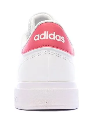 Baskets Blanc/Rose Fille Adidas Advantage 3