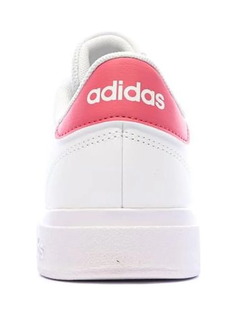Baskets Blanc/Rose Fille Adidas Advantage 4