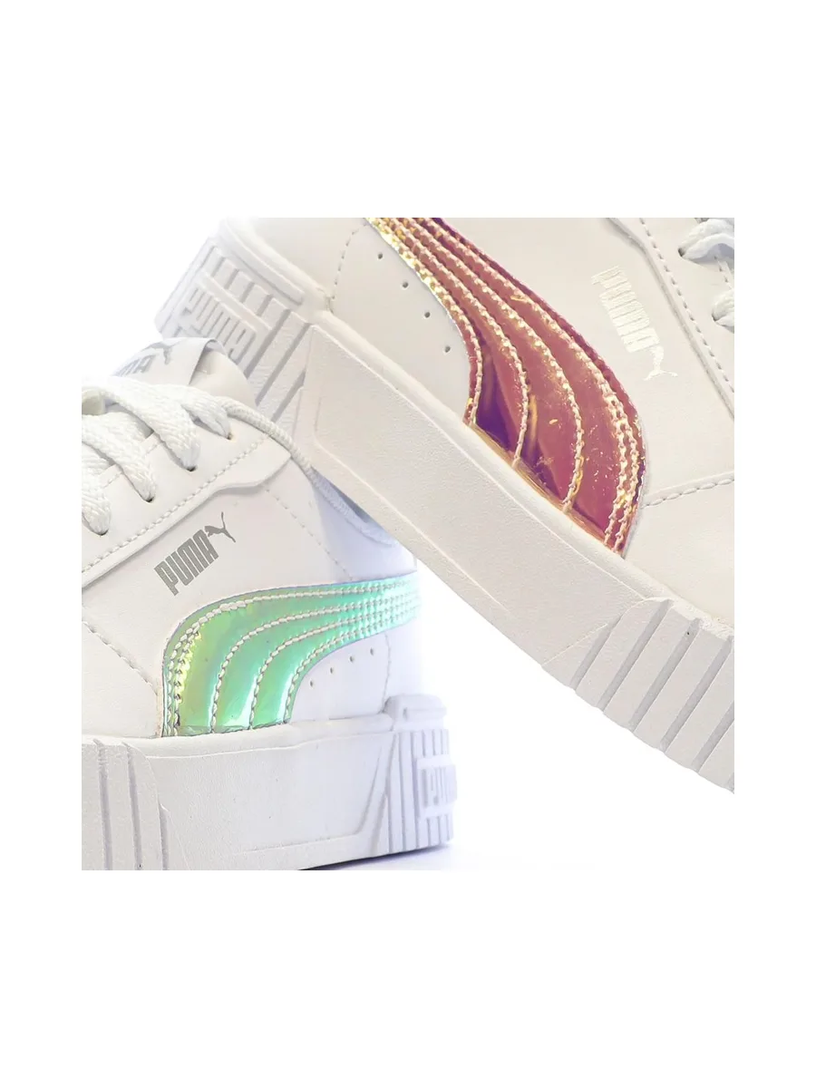 Baskets Blanche Fille Puma Carina 2.0 Holo 8