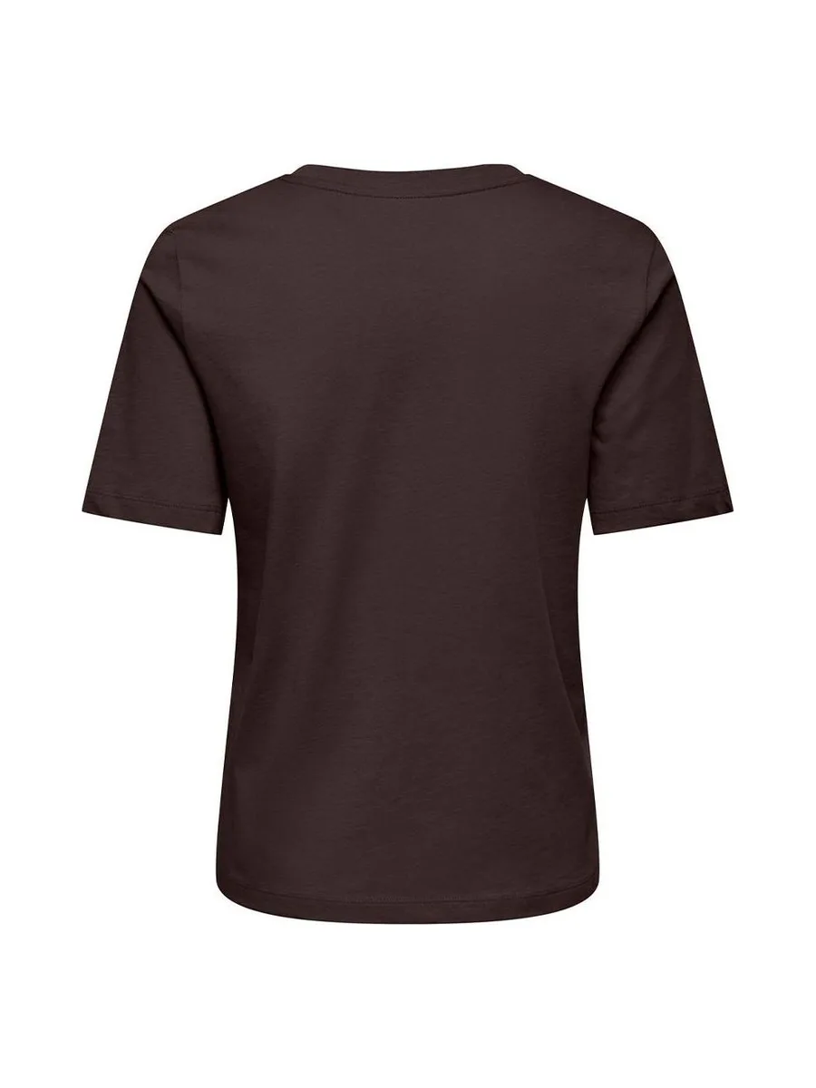 T-Shirt Marron Foncé Femme Only Happy 3