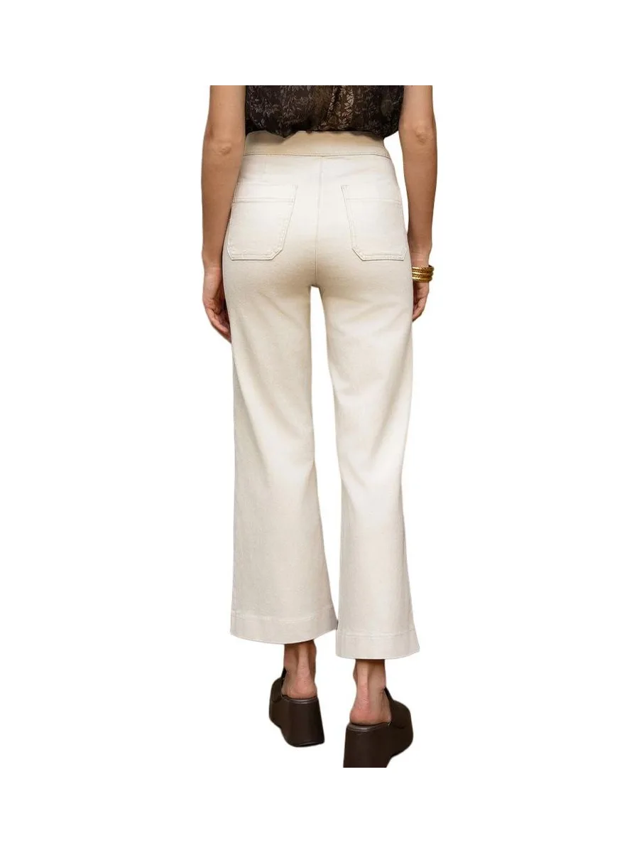 Jean Wide Blanc Créme Femme Vert Oraije Victorine 3