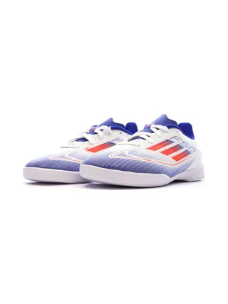 Chaussures de futsal Blanches/Bleu Garçon Adidas F50 League 6