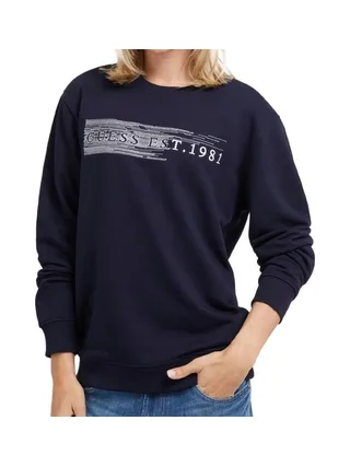 Sweat Marine Homme Guess Brode 1
