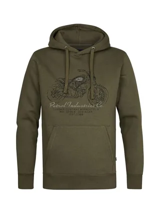Sweat à Capuche Kaki Homme Petrol Industries Print 1