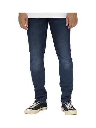 Jean Regular Bleu Foncé Délavé Homme Only & Sons Weft 1