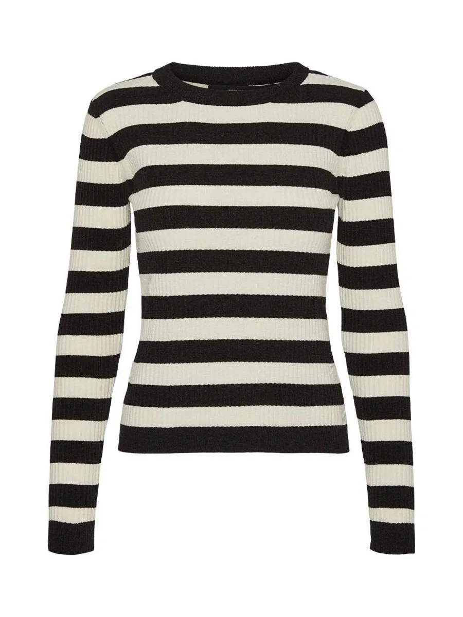 Pull Beige/Noir Femme Vero Moda Chili 2