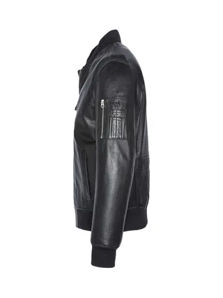 Blouson cuir Noir Homme Schott LCBOMBA 3