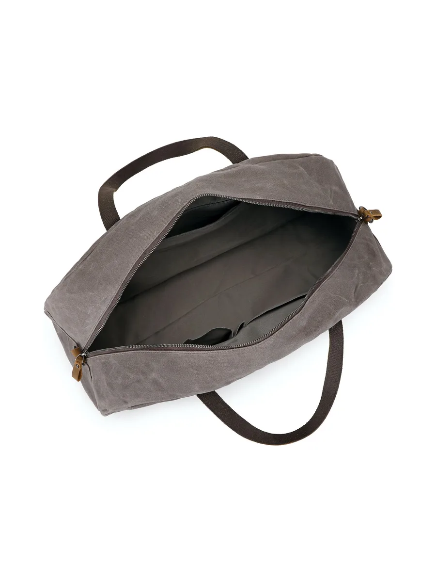BOB - Sac de voyage en cuir véritable et toile enduite - Bleu 22