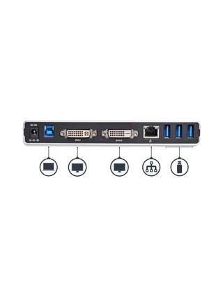 DVI Dual-Monitor Laptop Docking Station 4