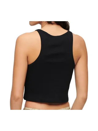 Top Noir Femme Superdry Embroidered Racer 2