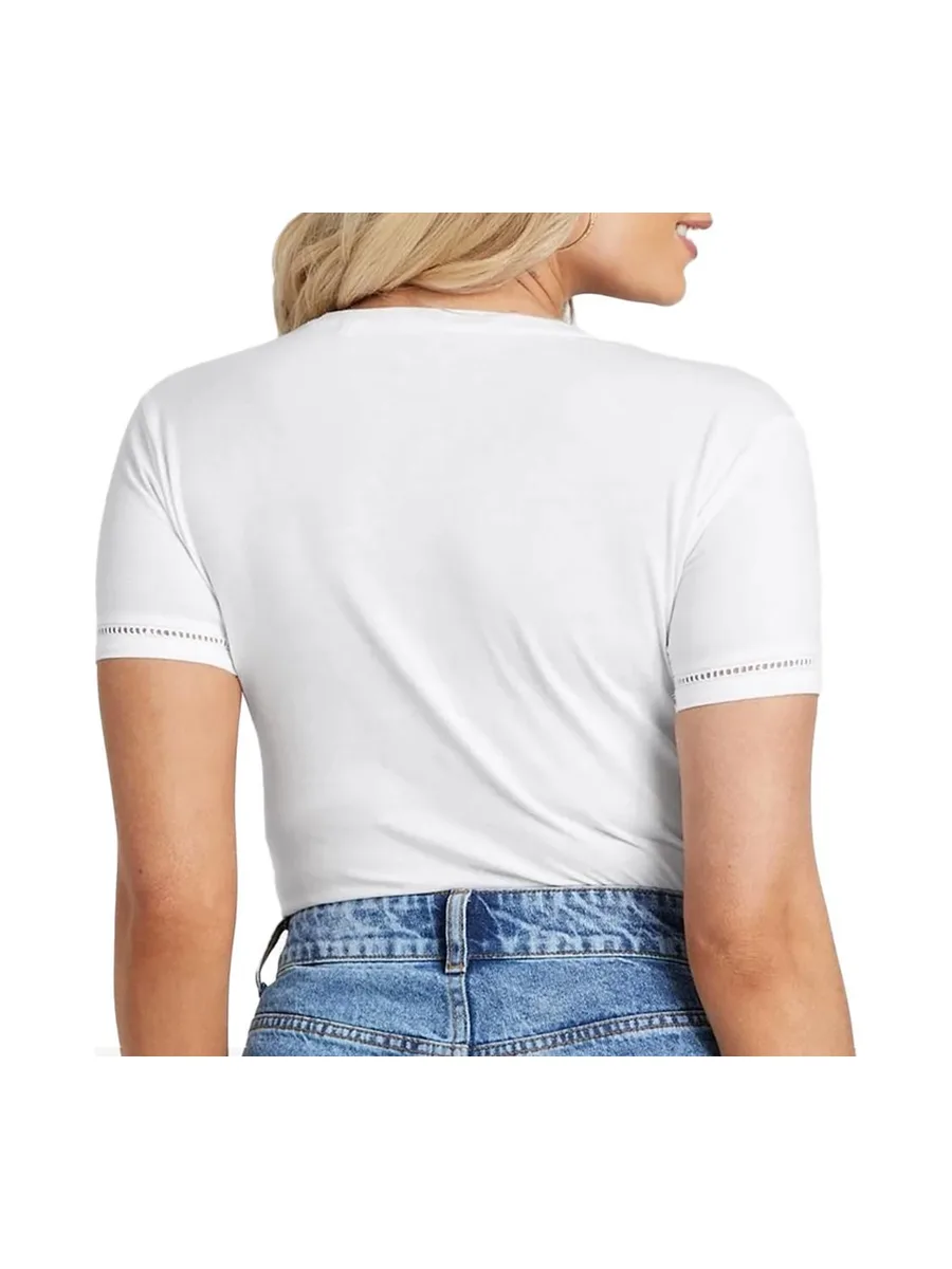 T-shirt Blanc Femme Guess Emily 3