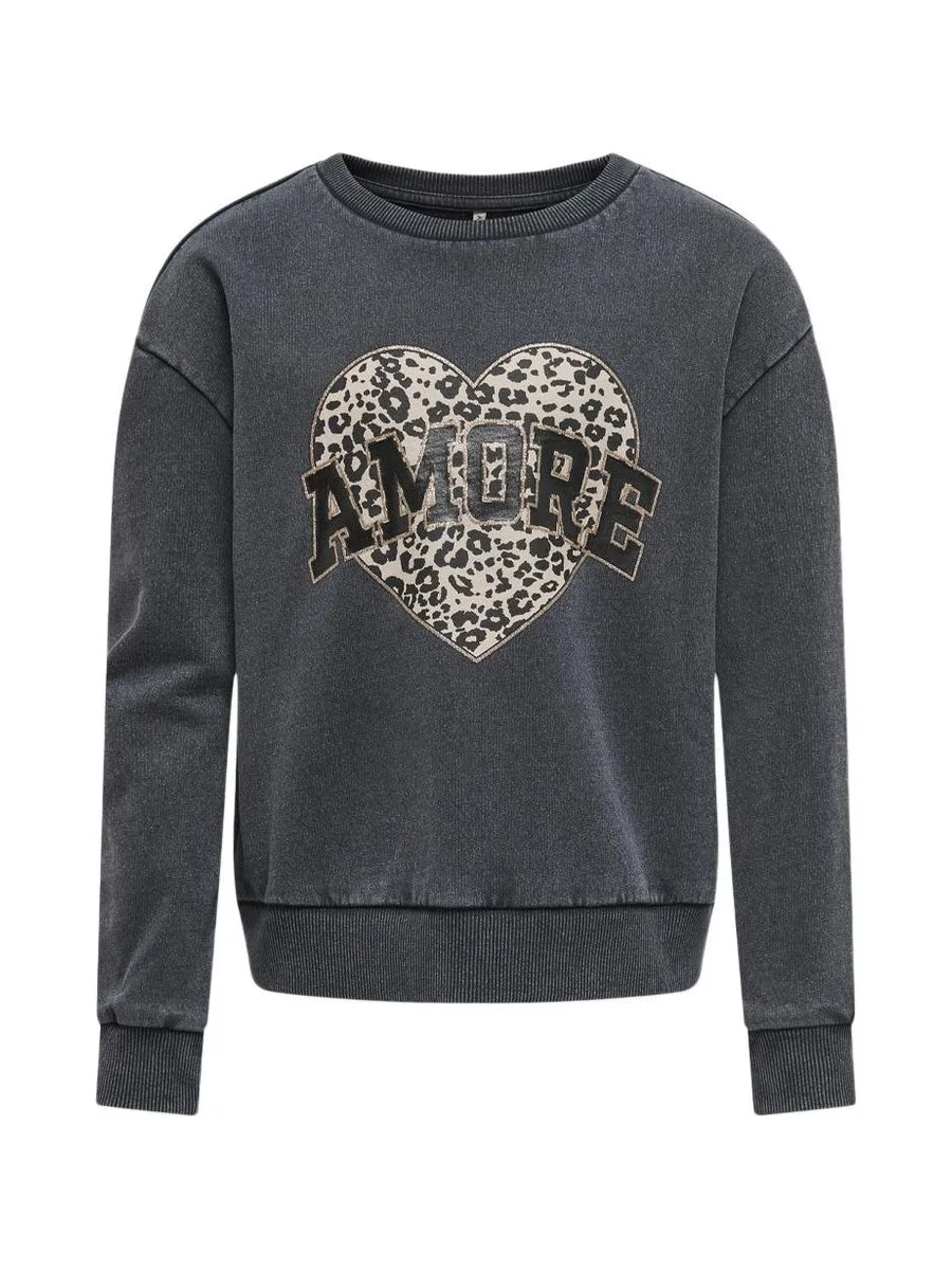 Sweat Gris Fille Kids ONLY Gruna 3