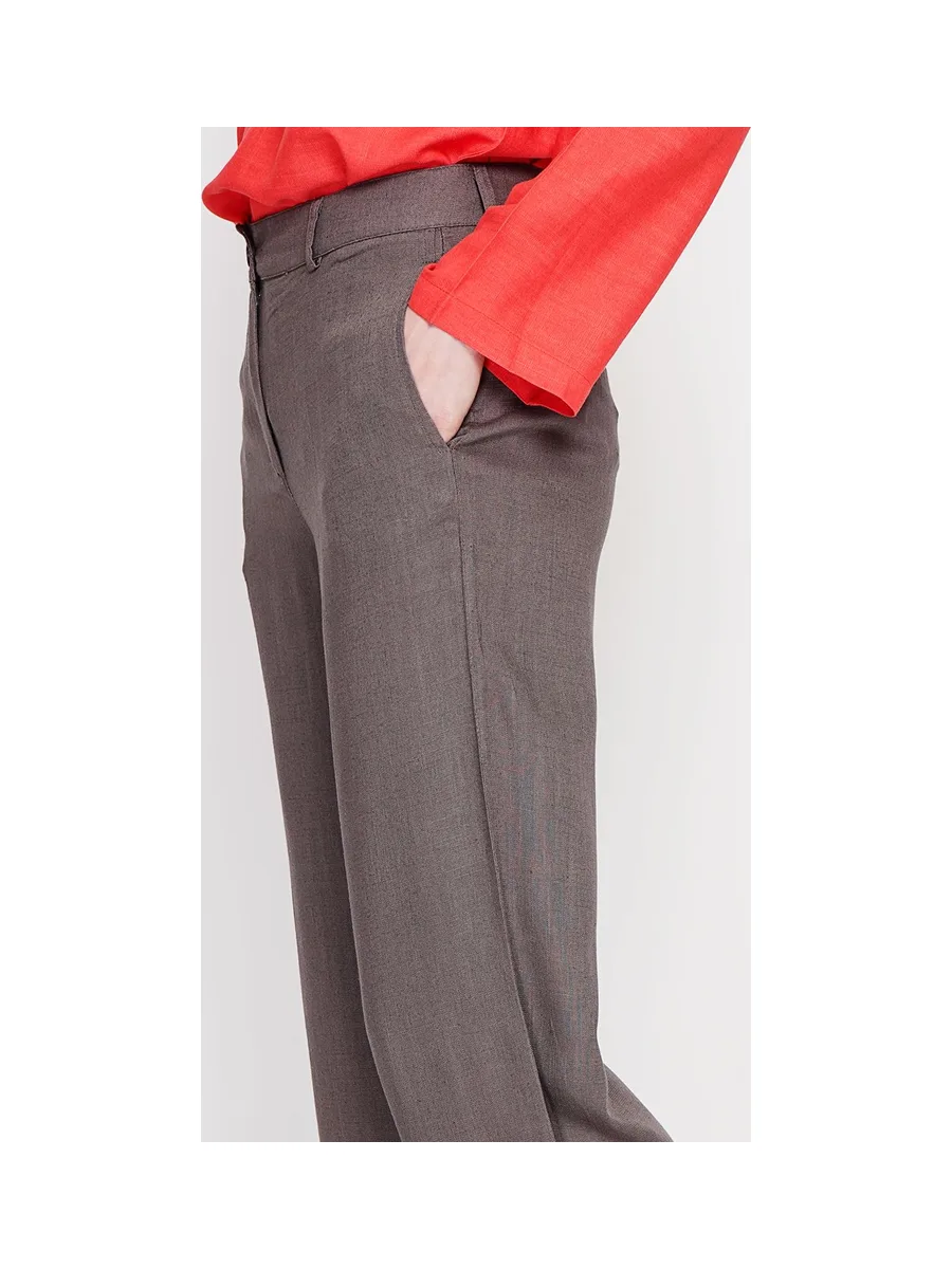 Pantalon coupe large et droite poches latérale fermeture zippée 2
