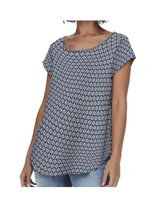 Top Bleu imprimé Femme Only Nova 1