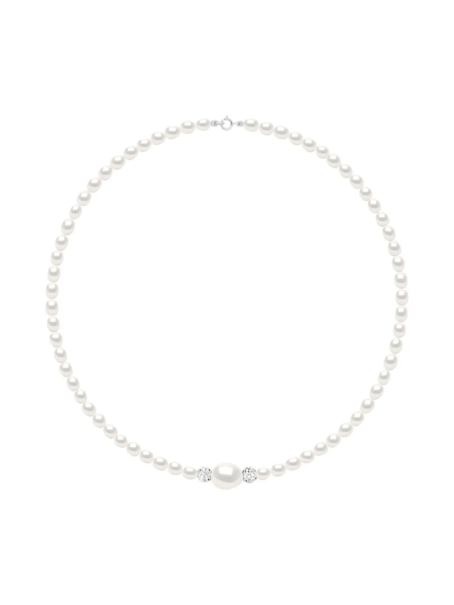 Collier Perles de Culture d'Eau Douce Baroques 11-12 mm — Argent 925 Millièmes Rhodié — 42 cm 1