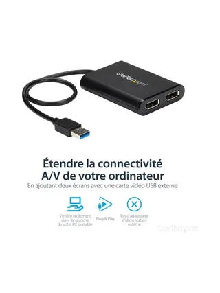 Adapter USB to Dual DisplayPort 4K 60Hz 9