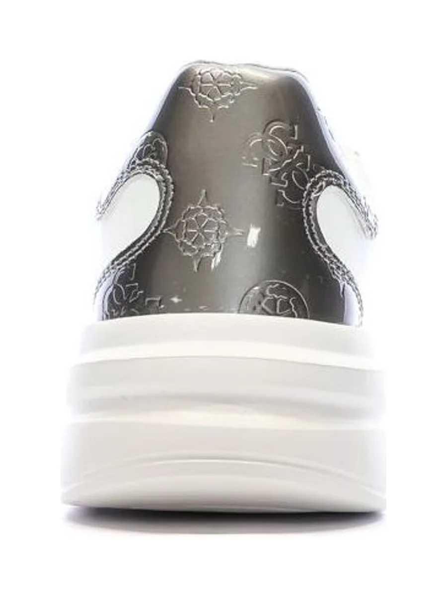 Baskets Blanches/Argent Femme Guess Elbina 3