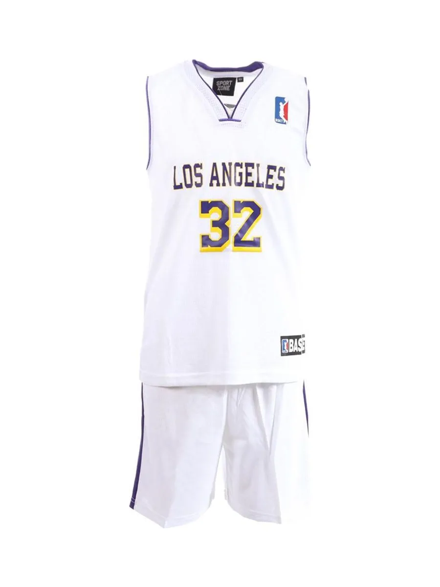 Los Angeles Ensemble de basketball Noir/Orange Enfant Sport Zone 2
