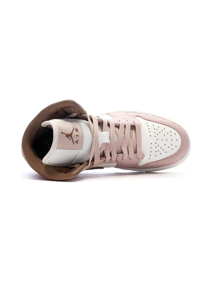 Air Jordan 1 Mid Rose Femme Nike 4