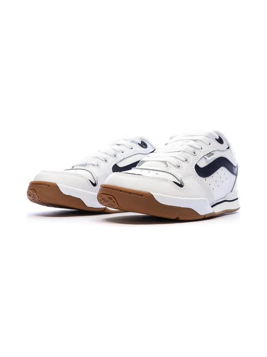 Baskets Blanc/Noir Homme Vans Old Skool Canvas Block B 7