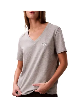 T-Shirt Gris/Blanc Femme Calvin Klein Jeans LV047C906G 2