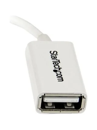 5in White Micro USB to USB OTG Adapter 3