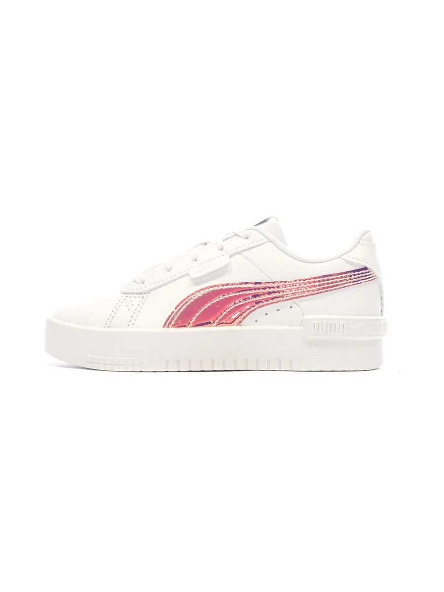Baskets Blanc/Rose irisé Fille Puma Jada Holo 1