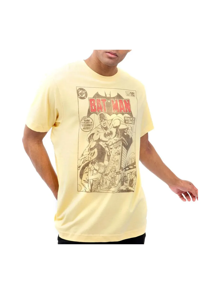 T-Shirt Orange Homme Dc Comics Yesterdays Heroes 2