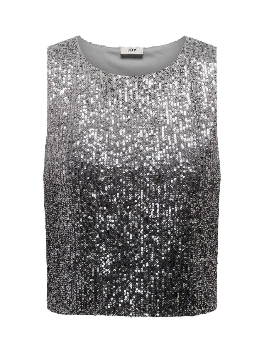 Top Sequins Gris Argent Femme JDY Milo 2