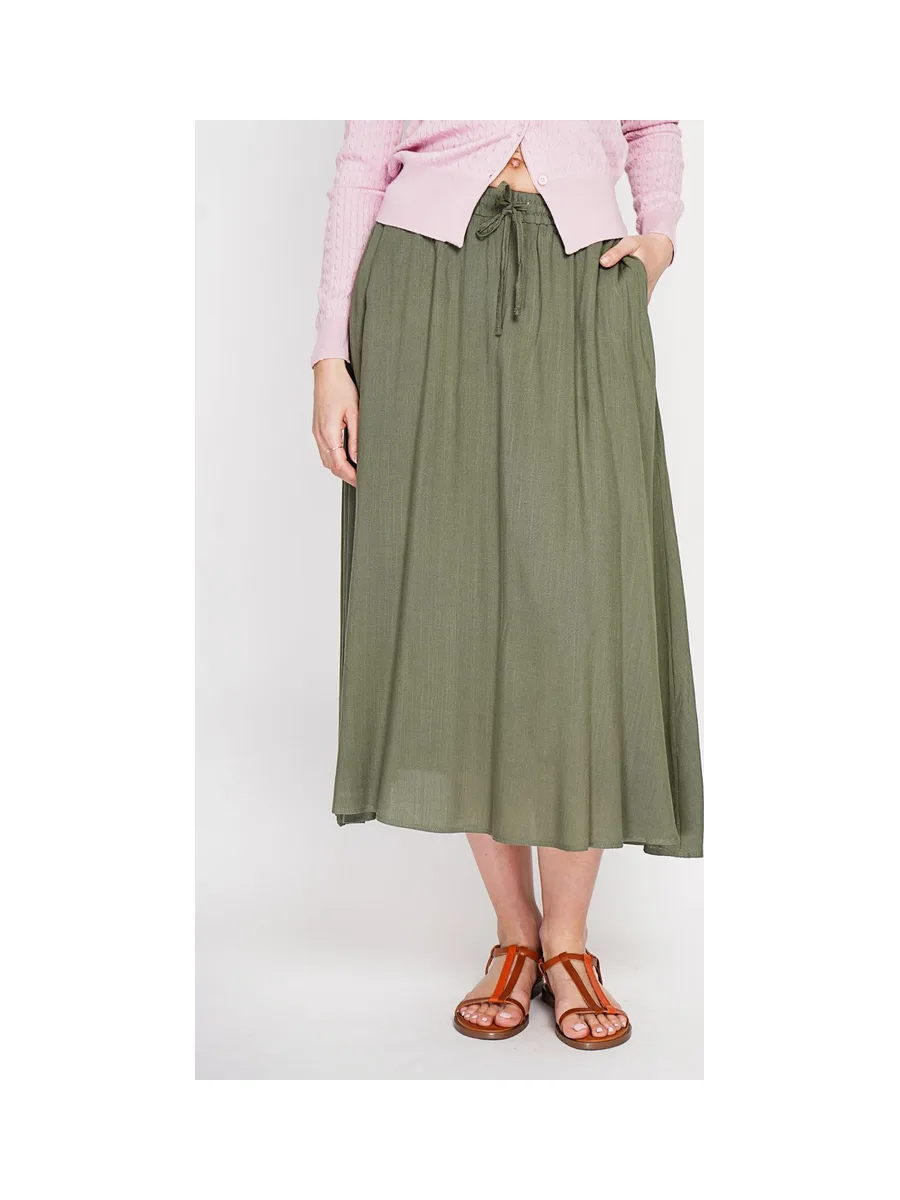 Jupe longue taille élastiquée poches latérale 12
