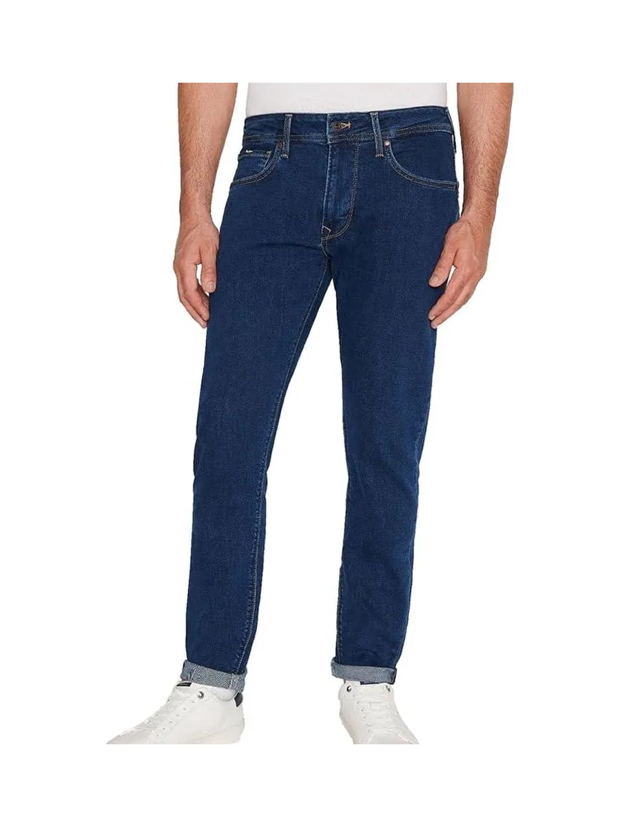 Jean Regular Bleu Foncé Homme Pepe Jeans Tapered PM207390CT7 2