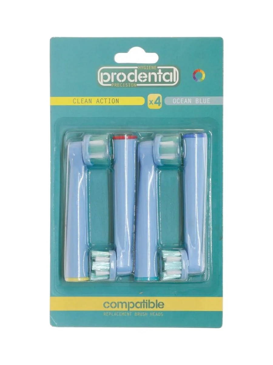 x4 Brossettes Rotative de Rechange Prodental Clean Action 1